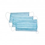 Маска медицинская одноразовая, 3 шт 3-х слойная на резинках носовой фиксатор 2400003675805