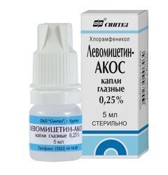 Левомицетин-АКОС капли глазн. 0.25% 5 мл 1 шт.