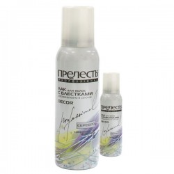 Лак для волос Прелесть Профешнл Серебро с блестками 125 мл