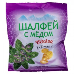 Леденцы Виталор шалфей с медом с витамином С 60 г