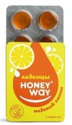 Леденцы 6 шт. HoneyWay Медовый лимон 3 г