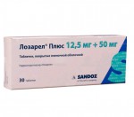 Лозарел Плюс, таблетки покрытые пленочной оболочкой 12.5 мг+50 мг 30 шт