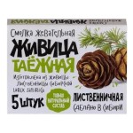 Жевательная резинка, 0.8 г 5 шт Живица таежная лиственичная