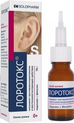 Лоротокс капли уш. 1%+4% 16 г