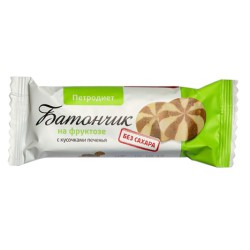 Батончик 35 г на фруктозе с кусочками печенья