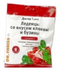 Леденцы Доктор Тайсс клюква бузина и витамином С 50 г