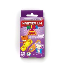 Лейкопластырь бактерицидный детский Master Uni кидс Веселый цирк на полимерной основе 20 шт.
