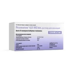 Иммуноглобулин антирезусный Резонатив р-р для в/м введ. 625 МЕ/мл 2 мл 10 шт.