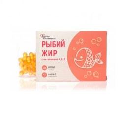 Рыбий жир Сердце континента с витаминами А Д Е 100 шт. капс.