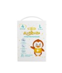 Подгузники-трусики, Мапсики 9-14 кг р. L (4) 21 шт премиум ультратонкие