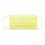 Маска медицинская одноразовая, 1 шт Стандарт 3-х слойная желтая 2400003675805
