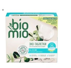Таблетки для посудомоечной машины 25 шт. BioMio мульти эвкалипт 16 г